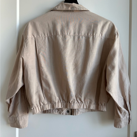 Cropped Camo Linen Cargo Jacket - Picture 3 of 10